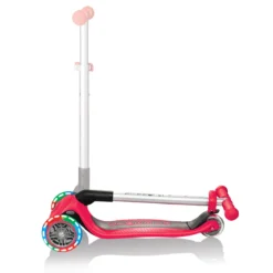 Monopattino Rosso con Luci Scooter Pieghevole per Bambino max 50 kg