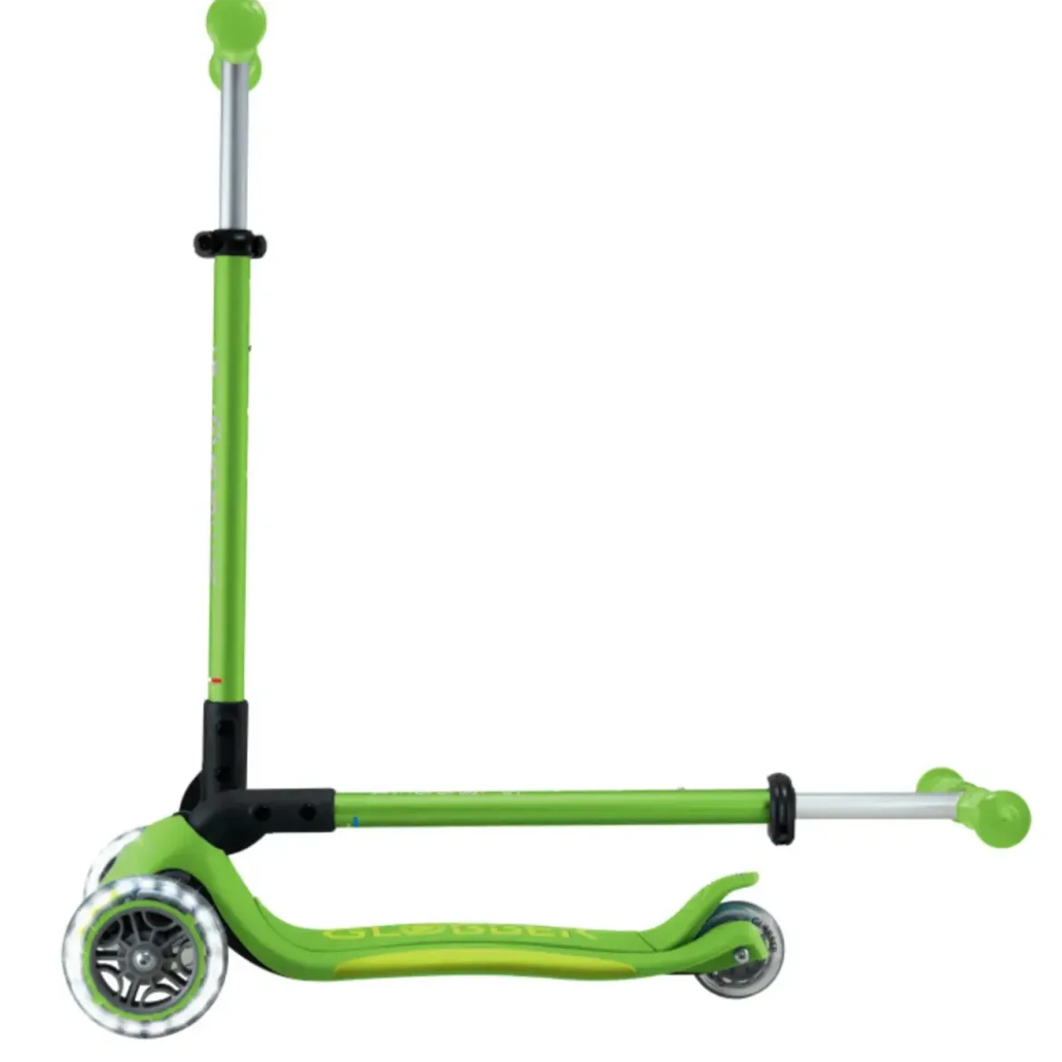 Monopattino 3 Ruote Bambini Pieghevole Regolabile Ruote LED Verde