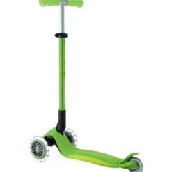 Monopattino 3 Ruote Bambini Pieghevole Regolabile Ruote LED Verde