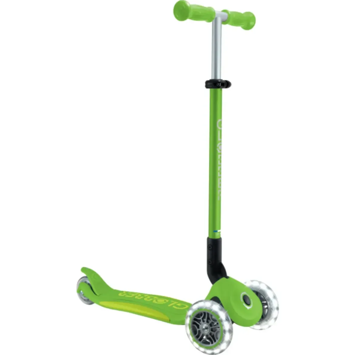 Monopattino 3 Ruote Bambini Pieghevole Regolabile Ruote LED Verde