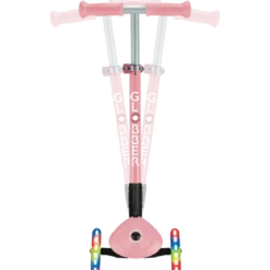 Monopattino 3 Ruote Bambini Rosa Pastello Pieghevole Luci LED 50 kg