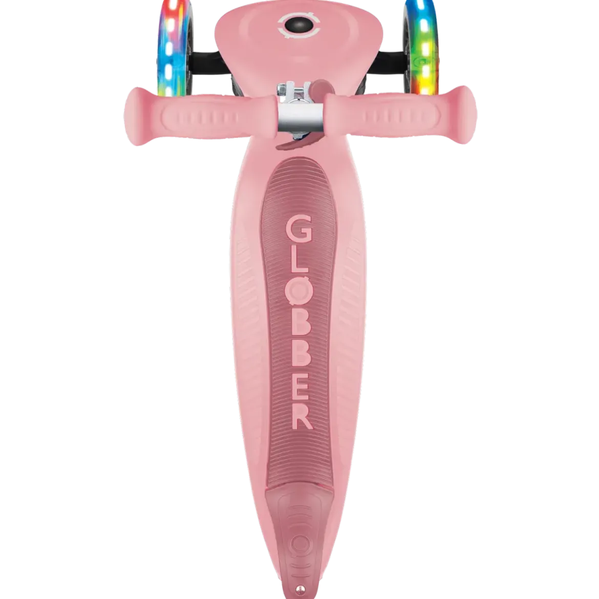 Monopattino 3 Ruote Bambini Rosa Pastello Pieghevole Luci LED 50 kg