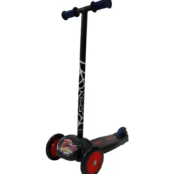 Monopattino 3 Ruote Bambini Spiderman Marvel Nero con Freno a Pedale