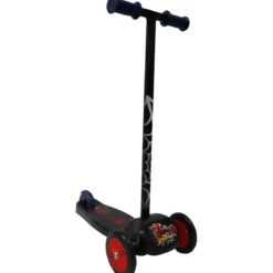 Monopattino 3 Ruote Bambini Spiderman Marvel Nero con Freno a Pedale