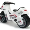 Moto Cavalcabile per Bambini Scooter Bianco Massimo 50 kg Maniglia
