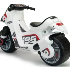 Moto Cavalcabile per Bambini Scooter Bianco Massimo 50 kg Maniglia