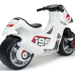 Moto Cavalcabile per Bambini Scooter Bianco Massimo 50 kg Maniglia