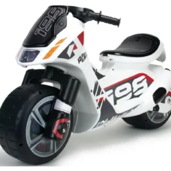 Moto Cavalcabile per Bambini Scooter Bianco Massimo 50 kg Maniglia