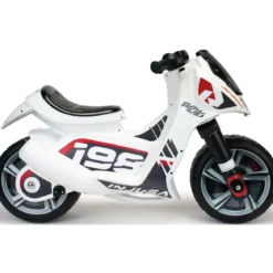 Moto Cavalcabile per Bambini Scooter Bianco Massimo 50 kg Maniglia