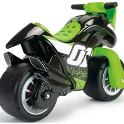 Moto Cavalcabile per Bambini Verde Nero Primi Passi Scooter Ergonomico