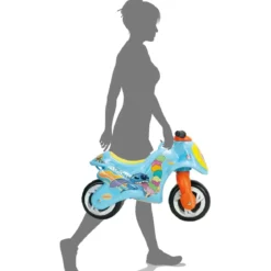 Moto Cavalcabile per Bambini Stitch Disney Celeste Giallo Ergonomico