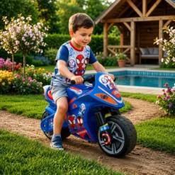 Moto Cavalcabile per Bambini Blu Spidey Marvel Equilibrio Max 50kg