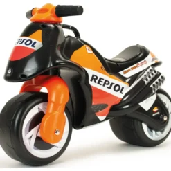 Moto Cavalcabile per Bambini Nero Arancione Licenza Repsol Racing