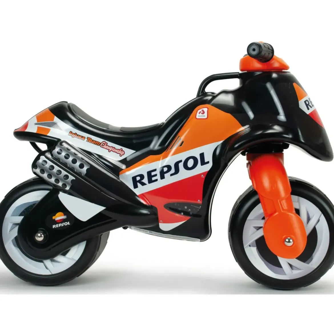 Moto Cavalcabile per Bambini Nero Arancione Licenza Repsol Racing