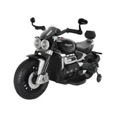 Moto Elettrica Bambini Triumph Nera 105x49x57,5 cm 12V Luci e Musica