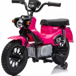 Moto Elettrica per Bambini Honda Cross Cub 110 12V Rosa Ruote Laterali