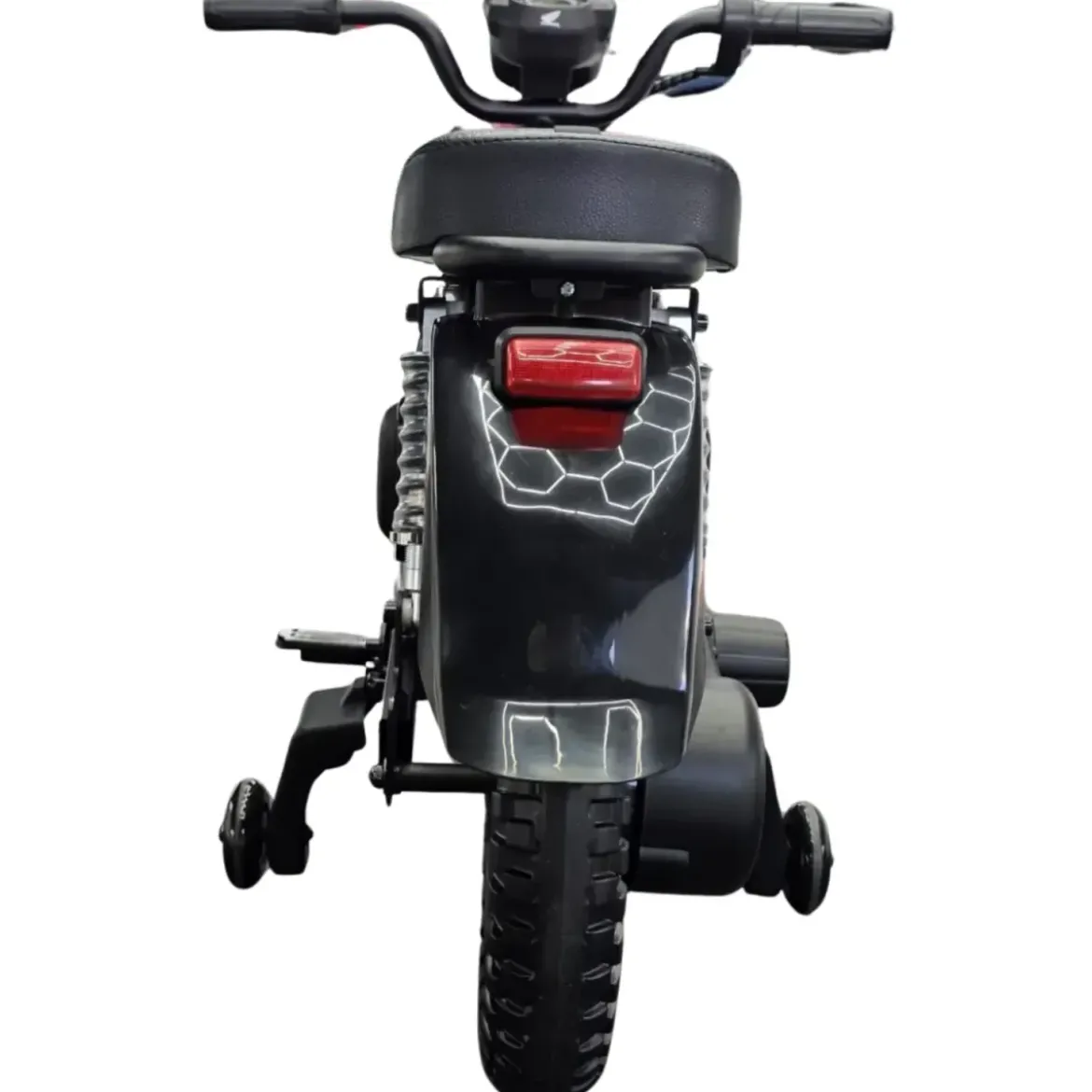 Moto Elettrica per Bambini Honda Cross Cub 110 12V Nero Ruote Laterali