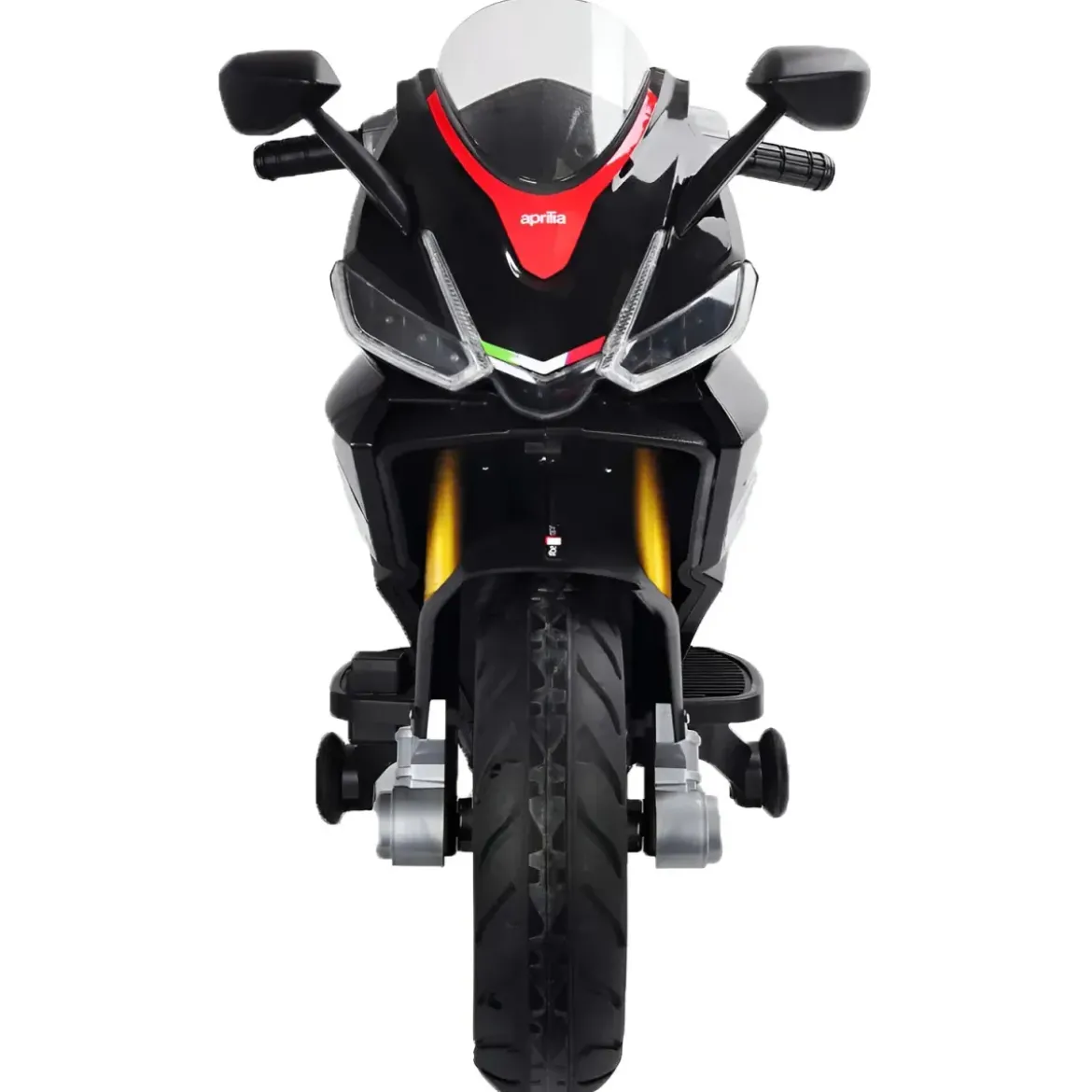 Moto Elettrica per Bambini Sportiva 12V Aprilia 3,5Ah Nero Luci Suoni
