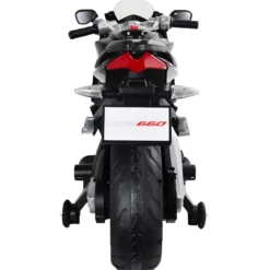 Moto Elettrica per Bambini Sportiva 12V Aprilia 3,5Ah Nero Luci Suoni