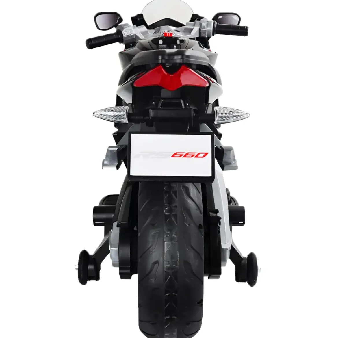 Moto Elettrica per Bambini Sportiva 12V Aprilia 3,5Ah Nero Luci Suoni