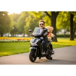 Moto Elettrica per Bambini 12V Scooter Nero Honda SH125