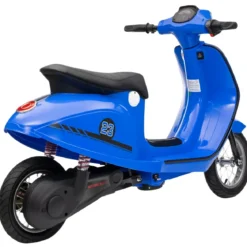 Moto Elettrica 24V per Bambini Blu Doppia Batteria Waterproof