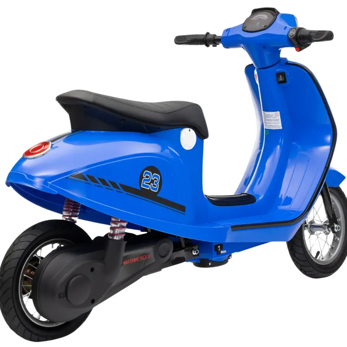 Moto Elettrica 24V per Bambini Blu Doppia Batteria Waterproof