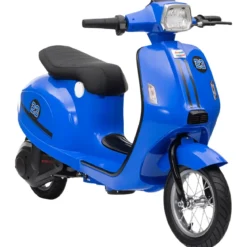 Moto Elettrica 24V per Bambini Blu Doppia Batteria Waterproof