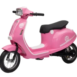 Moto Elettrica 24V per Bambini Rosa Doppia Batteria Waterproof