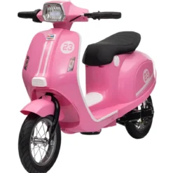 Moto Elettrica 24V per Bambini Rosa Doppia Batteria Waterproof