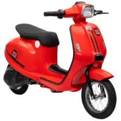 Moto Elettrica 24V per Bambini Rosso Doppia Batteria Waterproof