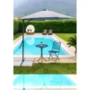Ombrellone da Giardino Grigio con Palo Laterale Ø 3 x 2mt in Acciaio