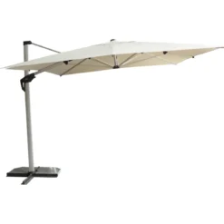 Ombrellone da Giardino Palo Laterale 3x4 m in Alluminio Beige Girevole