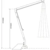 Ombrellone da Giardino Palo Laterale in Legno 4x4 m Ecrù con Manovella