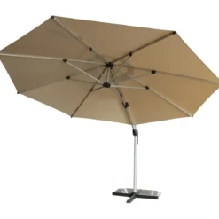 Ombrellone da Giardino Sabbia 350x350 cm Palo Decentrato Antivento