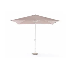 Ombrellone da Giardino 3x3 Metri Manovella Telo 180gr Quadrato Grigio Antivento