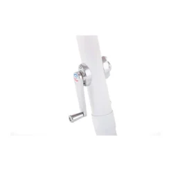 Ombrellone da Giardino 3x3 Metri Manovella Telo 180gr Quadrato Grigio Antivento
