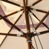 Ombrellone in Legno 3x3 metri Palo Centrale Quadrato con Manovella da giardino