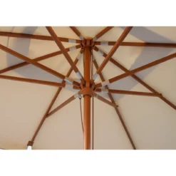 Ombrellone in Legno 3x4 Palo Centrale Carrucola Rettangolare Terrazzo Giardino