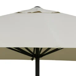 Ombrellone in Metallo 200x300 cm con Telo Beige Resistente da Esterno