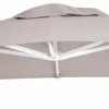 Ombrellone Palo Decentrato 3x4 Grigio da Giardino Antivento in Alluminio Esterno