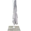 Ombrellone Palo Decentrato 3x3 Grigio da Giardino Antivento in Alluminio Esterno