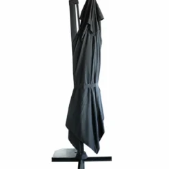 Ombrellone per Giardino Decentrato 3x4 Grigio Base Girevole Antivento