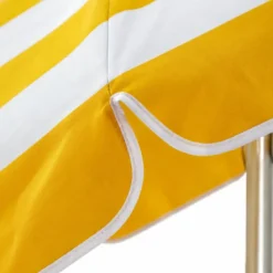 Ombrellone per Giardino 2x2 m Inclinabile Giallo Bianco Sacca Tessuto