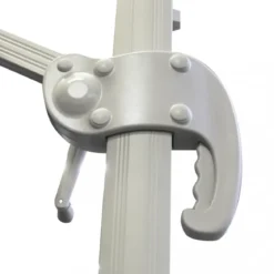 Ombrellone per Giardino 3x3 m Tortora Palo Laterale Girevole Alluminio