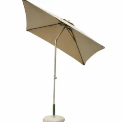 Ombrellone per Giardino 2x2 Quadrato Palo Centrale Tortora Alluminio