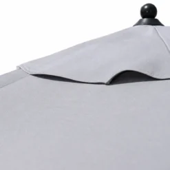 Ombrellone Rettangolare 2x3 mt Grigio Antivento da Tavolo Giardino Palo Centrale