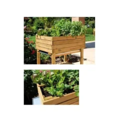 Orto Rialzato Urbano da Balcone Giardino Pensile Vaso in Legno Fiori Piante