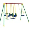 Outlet Altalena per Bambini 5 Posti da Giardino Corde Regolabili