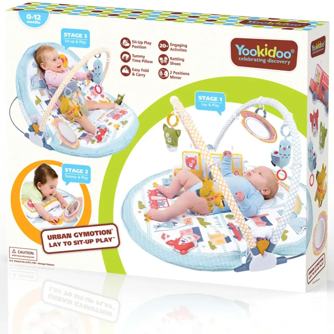 Palestrina Evolutiva Neonato 3 in 1 con Supporto Seduta Giochi 80x90 cm